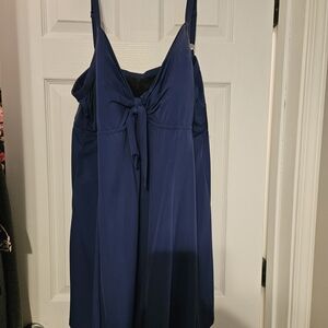 Catherine's NWT Navy Swim Suit With Built In Bra 30W